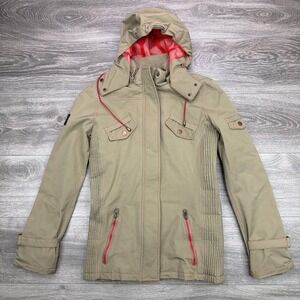 Goode Rider Jacket Womens XS Khaki Tan Equestrian Horse Riding Tailored Full Zip